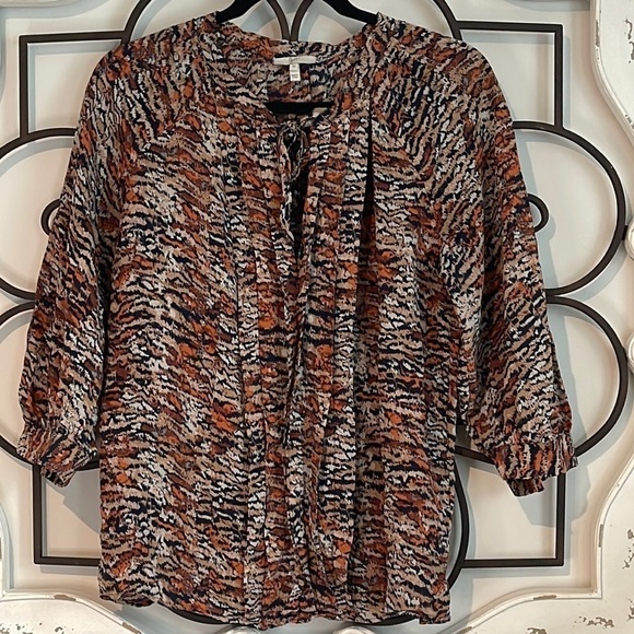 ANTHROPOLOGIE JOIE MIRABELLA 100% SILK BLOUSE SIZE MEDIUM - Picture 1 of 11